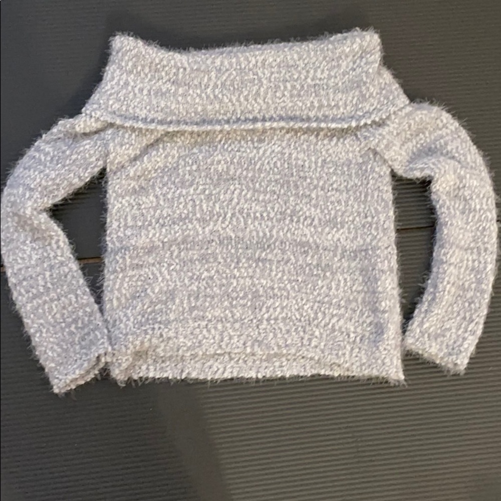 Off shoulder knit sweater